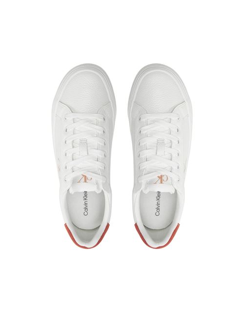 Sneaker platform bianco/travertino Calvin Klein Jeans | YW0YW016690K6